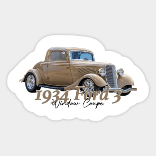 1934 Ford 3 Window Coupe Sticker